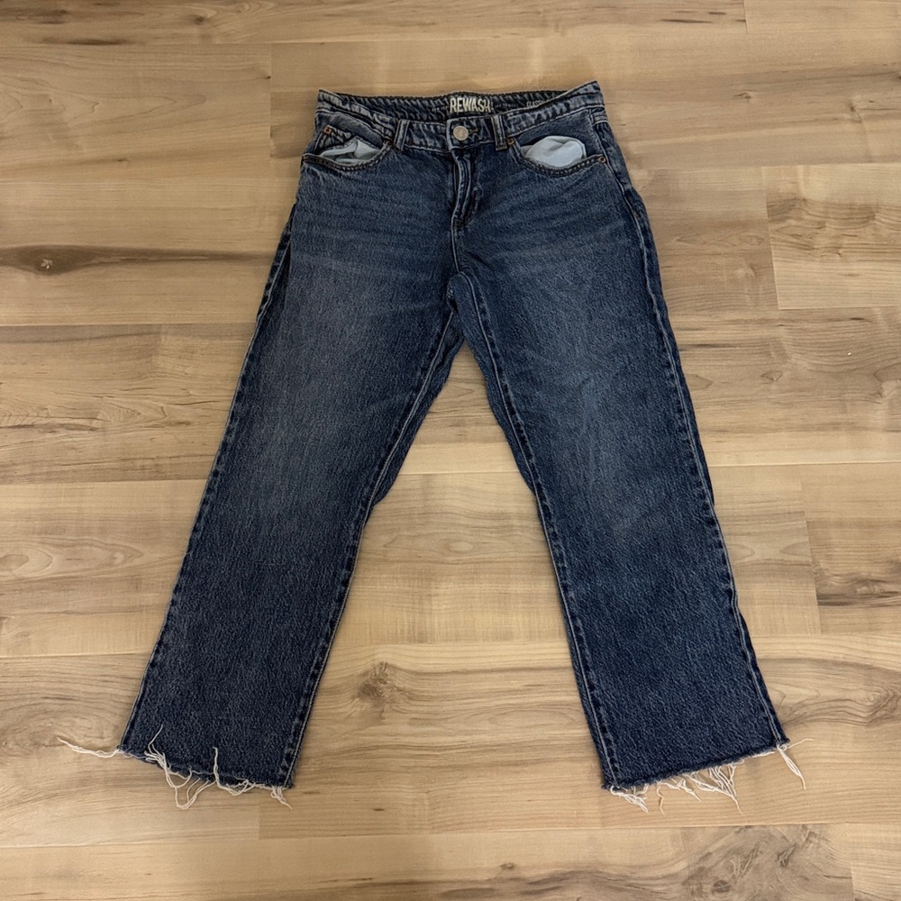 size 3/26 NY Rewash blue straight leg classic rise jeans